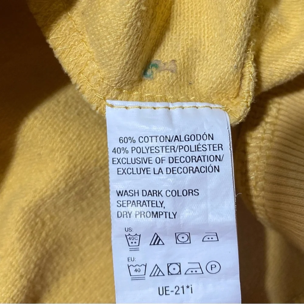 GOOD- Size XXL Mens IZOD Long Sleeve 1/4 Button Pullover Cotton Polyester Yellow
